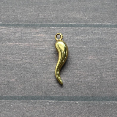 Italian Horn Cornicello 14k Yellow Gold Pendant Charm