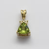 Peridot Trilliant Diamond Accent 14k Yellow Gold Pendant