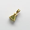 Peridot Trilliant Diamond Accent 14k Yellow Gold Pendant
