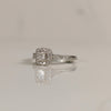 3/4cttw Princess Cut Diamond Halo Engagement Ring in 14k White Gold