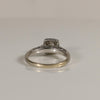 3/4cttw Princess Cut Diamond Halo Engagement Ring in 14k White Gold