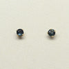 Petit Blue Sapphire Yellow Gold Stud Earrings