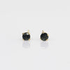 Petit Blue Sapphire Yellow Gold Stud Earrings