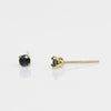 Petit Blue Sapphire Yellow Gold Stud Earrings