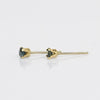 Petit Blue Sapphire Yellow Gold Stud Earrings
