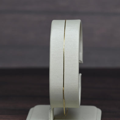 Vintage S Link Chain 7" 0.7mm 14K Yellow Gold Bracelet