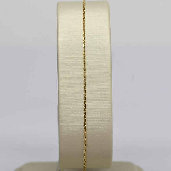 Vintage Mini Mariner Link 7" 0.8mm 18K Yellow Gold Bracelet