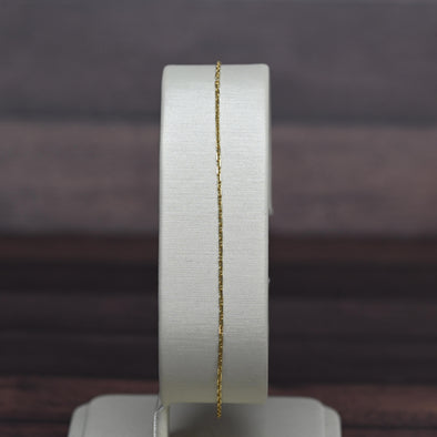 Vintage Mini Mariner Link 7" 0.8mm 18K Yellow Gold Bracelet