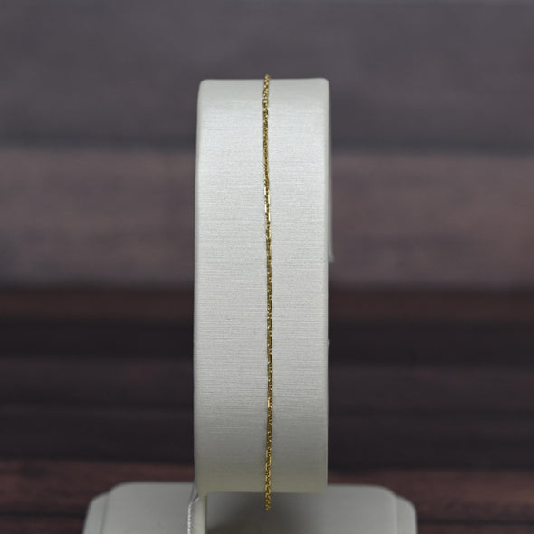 Vintage Mini Mariner Link 7" 0.8mm 18K Yellow Gold Bracelet