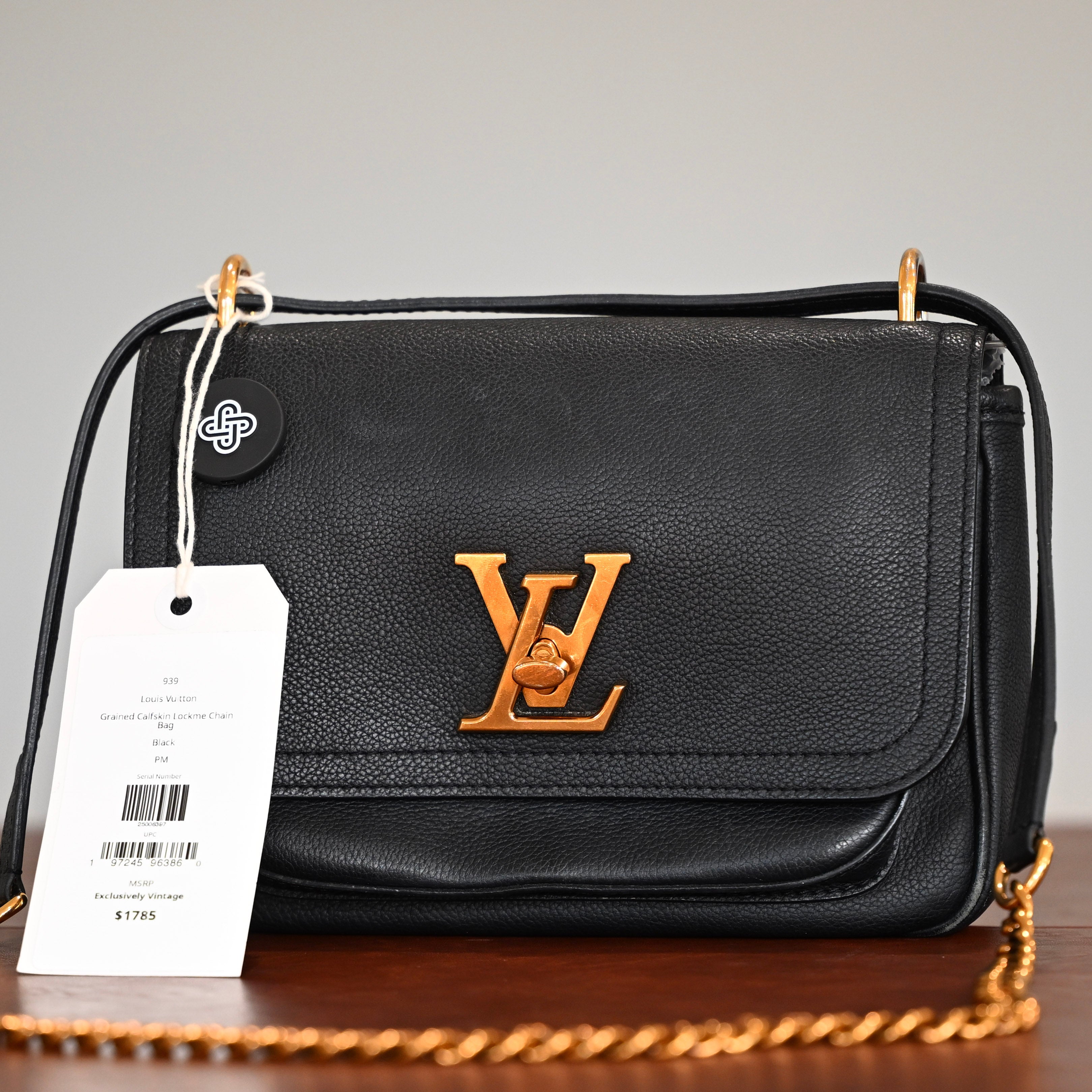 louis vuitton calfskin lockme backpack black Louis Vuitton 2020 Lockme Chain Bag