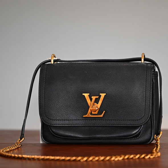 Louis Vuitton Lockme Chain Bag Black