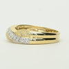 Diamond White Yellow 14k Gold Twist Braided Band
