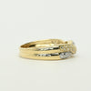Diamond White Yellow 14k Gold Twist Braided Band