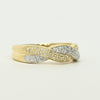 Diamond White Yellow 14k Gold Twist Braided Band