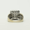 4cttw Invisible Set Diamond Halo White Gold Engagement Ring