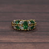 Marquise Columbian Emerald and Diamond 18k Gold Ring