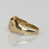 Victorian Old European Cut Diamond Floral Belcher 14K Yellow Gold Ring
