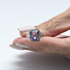 Art Deco Amethyst 14K White Gold Filigree Ring