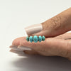 Antique Victorian Five-Stone Turquoise Ring with Talon Prongs in Yellow Gold