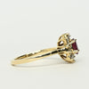 Ruby & Diamond 14K Gold Cluster Ring