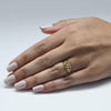 Victorian Old European Cut Diamond Antique 14K Yellow Gold Belcher Ring