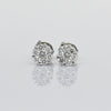 Diamond Cluster 14k White Gold Stud Earrings