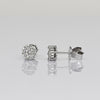 Diamond Cluster 14k White Gold Stud Earrings