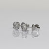 Diamond Cluster 14k White Gold Stud Earrings