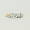 1.22ctw Round Brilliant Diamond  Yellow Gold & Platinum3 Stone Ring