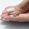 1ct Old Mine Cut Diamond Solitaire 14k Yellow Gold Engagement Ring