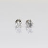 0.50cttw Natural Diamond Round Brilliant 14k White Gold Stud Earrings