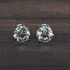 New 4.12ctw Round Diamond E VVS Lab Grown 14k White Gold Stud Earrings