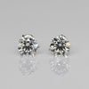 New 4.12ctw Round Diamond E VVS Lab Grown 14k White Gold Stud Earrings