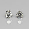 New 4.12ctw Round Diamond E VVS Lab Grown 14k White Gold Stud Earrings