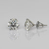 New 4.12ctw Round Diamond E VVS Lab Grown 14k White Gold Stud Earrings