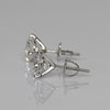 New 4.12ctw Round Diamond E VVS Lab Grown 14k White Gold Stud Earrings