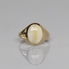 Agate Cabochon 14k Yellow Gold Ring