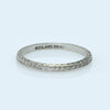 Belais Art Deco Chevron 18K White Gold Wedding Band Size 6