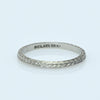 Belais Art Deco Chevron 18K White Gold Wedding Band Size 6