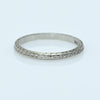 Belais Art Deco Chevron 18K White Gold Wedding Band Size 6