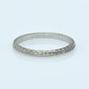 Belais Art Deco Chevron 18K White Gold Wedding Band Size 6