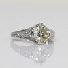 2.16ctw Old European Cut Diamond Platinum Art Deco Engagement Ring
