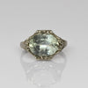 2.4ct Aquamarine Art Deco Filigree 14k White Gold Ring