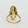 Vintage Citrine Long Oval 18k Yellow Gold Gemstone Ring