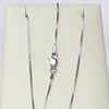 Vintage Box Link Chain 18" 0.85mm 14K White Gold Necklace