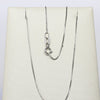 Vintage Box Link Chain 18" 0.65mm 14K White Gold Necklace