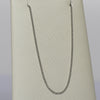 Vintage Curb Link Chain 15" 1mm 14K White Gold Necklace