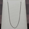 Vintage Curb Link Chain 15" 1mm 14K White Gold Necklace