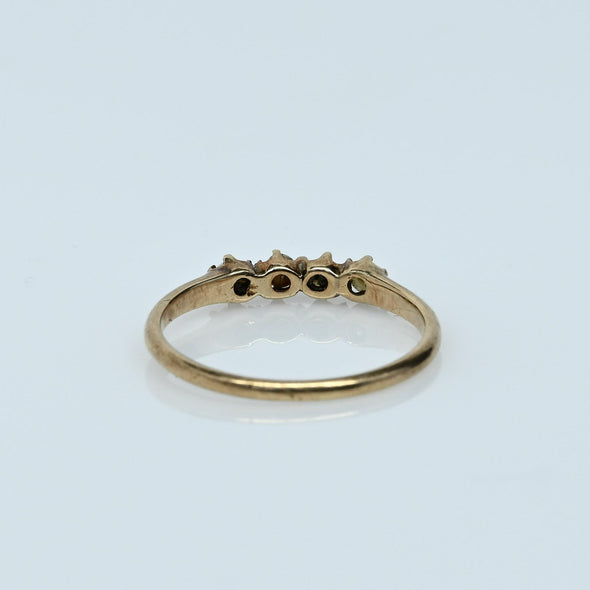 Antique Victorian 10K Yellow Gold Seed Pearl Band Ring