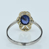Antique Platinum Sapphire and Diamond Filigree Ring